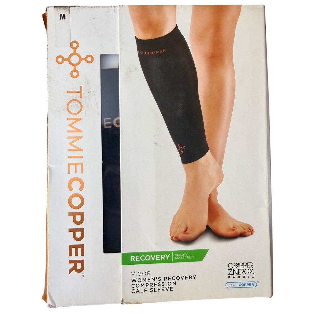 Tommie Copper Women Vigor Recovery Compression Calf Sleeve Black Medium 0203UR
